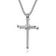 Nail Cross Stainless Steel Necklace Necklace Claire & Clara Steel 