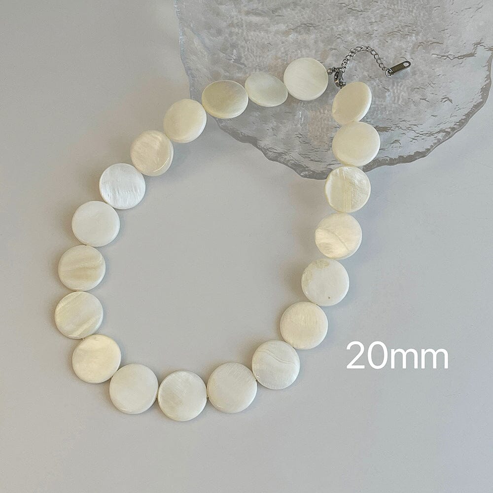 Natural Shell Clavicle Necklace Necklace Claire & Clara 20mm 