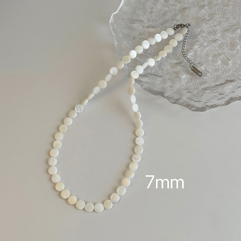 Natural Shell Clavicle Necklace Necklace Claire & Clara 7mm 