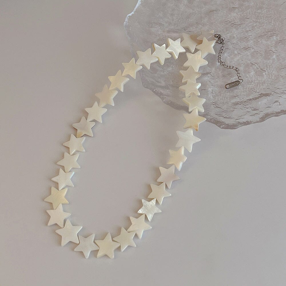 Natural Shell Clavicle Necklace Necklace Claire & Clara Pentagram 