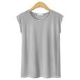 Nikki Basic Sleeveless Tee Top Claire & Clara Grey S 