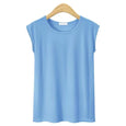 Nikki Basic Sleeveless Tee Top Claire & Clara Light Blue S 