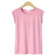 Nikki Basic Sleeveless Tee Top Claire & Clara Pink S 