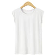 Nikki Basic Sleeveless Tee Top Claire & Clara White S 