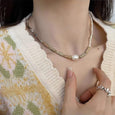 Pearl Natural Stone Vintage Necklace Necklace Claire & Clara 