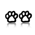 Pet Footprint Cutout Stud Earrings Earrings Claire & Clara Black 
