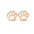 Pet Footprint Cutout Stud Earrings Earrings Claire & Clara Rose Gold 