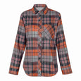 Plaid Basic Long Sleeve Casual Shirt Top Claire & Clara 