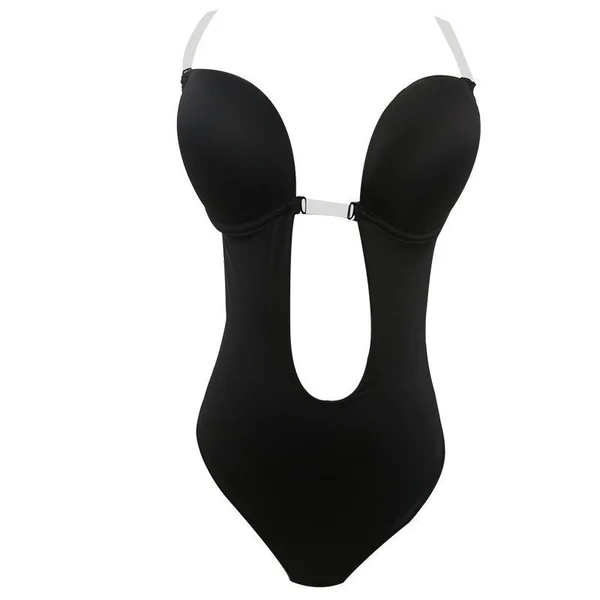 Plunging Backless Body Shaping Seamless Bra - Volcarina