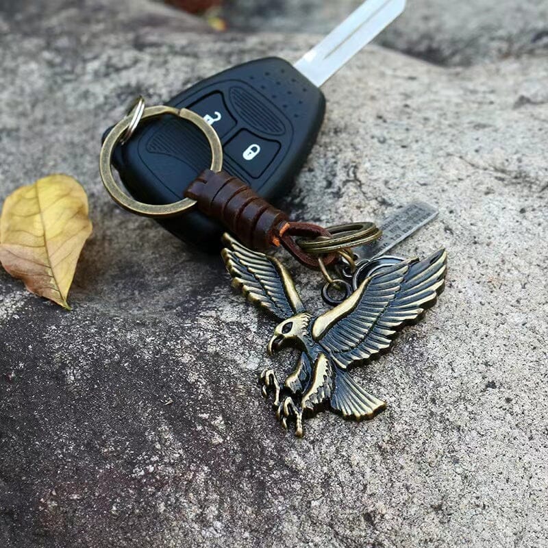 Punk Vintage Alloy Leather Keychain Apparel & Accessories Claire & Clara 