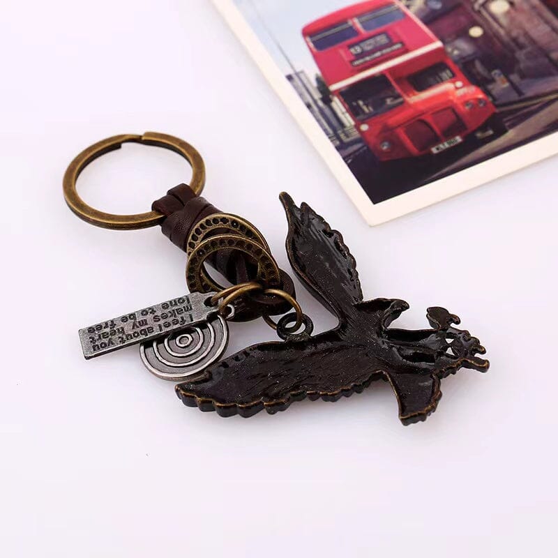 Punk Vintage Alloy Leather Keychain Apparel & Accessories Claire & Clara 