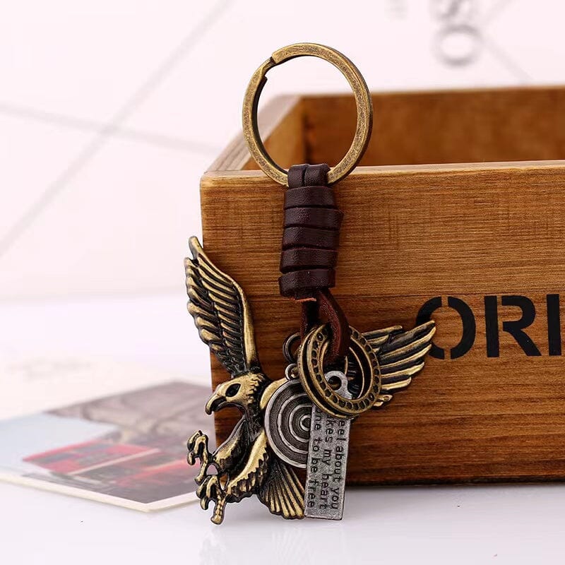 Punk Vintage Alloy Leather Keychain Apparel & Accessories Claire & Clara 