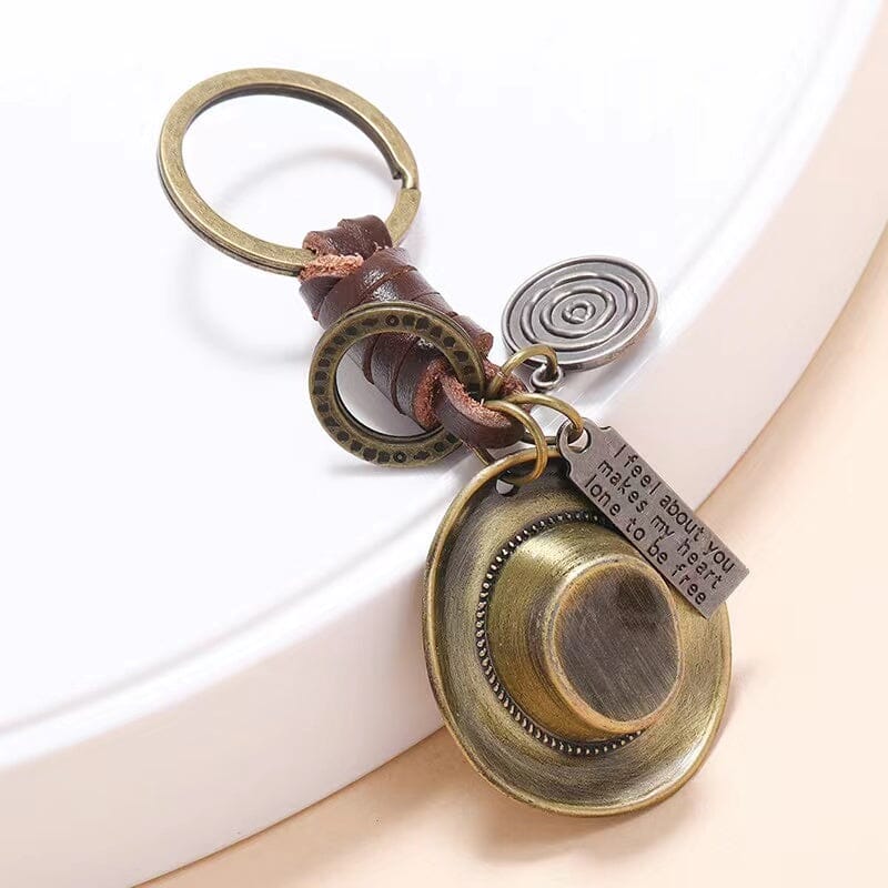 Punk Vintage Alloy Leather Keychain Apparel & Accessories Claire & Clara 