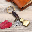 Punk Vintage Alloy Leather Keychain Apparel & Accessories Claire & Clara 