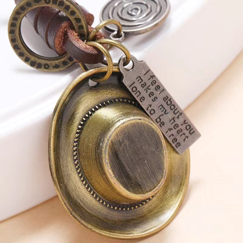Punk Vintage Alloy Leather Keychain Apparel & Accessories Claire & Clara 