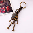 Retro Alloy Robot Leather Keychain Apparel & Accessories Claire & Clara 
