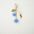 Rose Camellia Resin Alloy Keychain Pendant Apparel & Accessories Claire & Clara Blue 