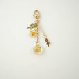 Rose Camellia Resin Alloy Keychain Pendant Apparel & Accessories Claire & Clara Gold 