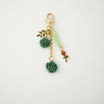 Rose Camellia Resin Alloy Keychain Pendant Apparel & Accessories Claire & Clara Green 