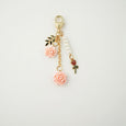 Rose Camellia Resin Alloy Keychain Pendant Apparel & Accessories Claire & Clara Pink 