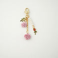 Rose Camellia Resin Alloy Keychain Pendant Apparel & Accessories Claire & Clara Purple 