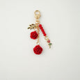 Rose Camellia Resin Alloy Keychain Pendant Apparel & Accessories Claire & Clara Red 