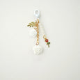 Rose Camellia Resin Alloy Keychain Pendant Apparel & Accessories Claire & Clara White 