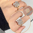 Rotatable Four-Leaf Clover Ring Rings Claire & Clara 