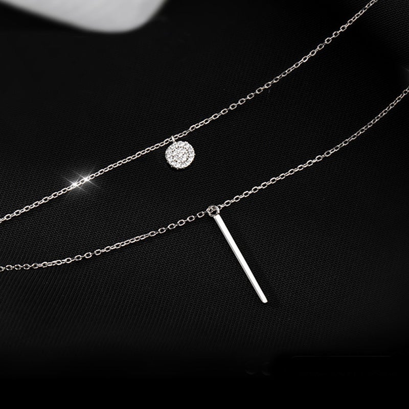 Round Shiny Full Zircon Long Pendant Necklaces Necklace > choker necklace > choker > gold necklace > gold choker necklace > chokers for women > butterfly necklace > diamond choker > butterfly chain > gold butterfly necklace > butterfly choker > diamond choker necklace > diamond butterfly necklace Claire & Clara 