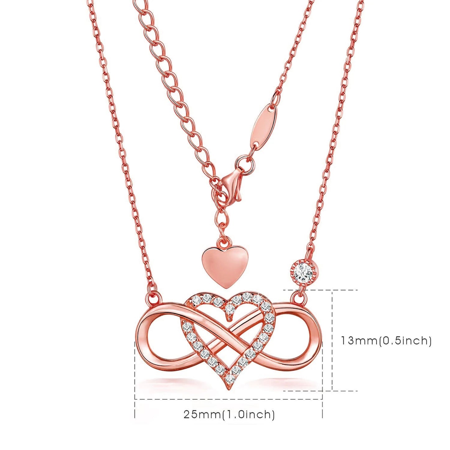 S925 Sterling Silver Infinity Love Necklace Necklaces Claire & Clara 