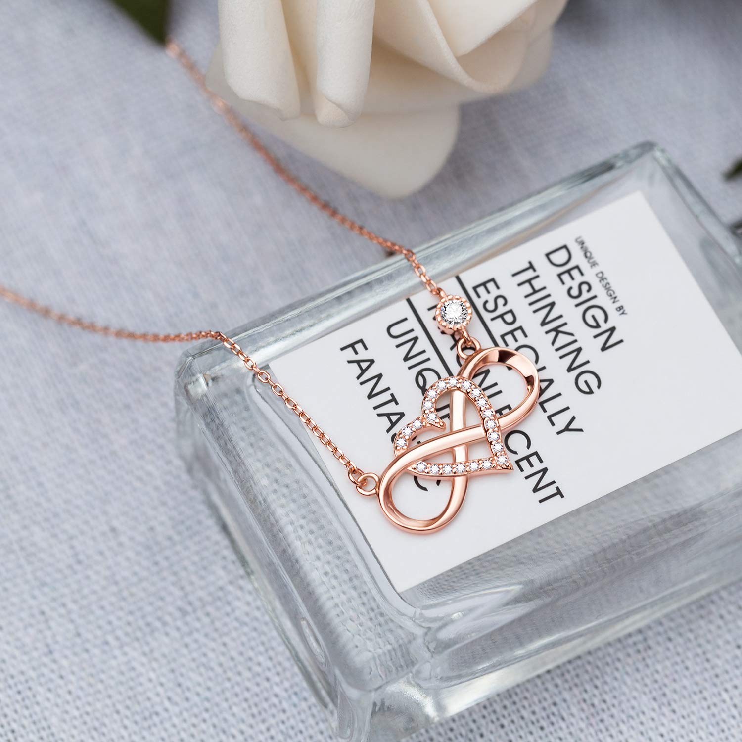 S925 Sterling Silver Infinity Love Necklace Necklaces Claire & Clara 