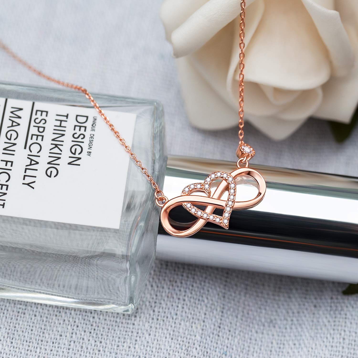 S925 Sterling Silver Infinity Love Necklace Necklaces Claire & Clara 
