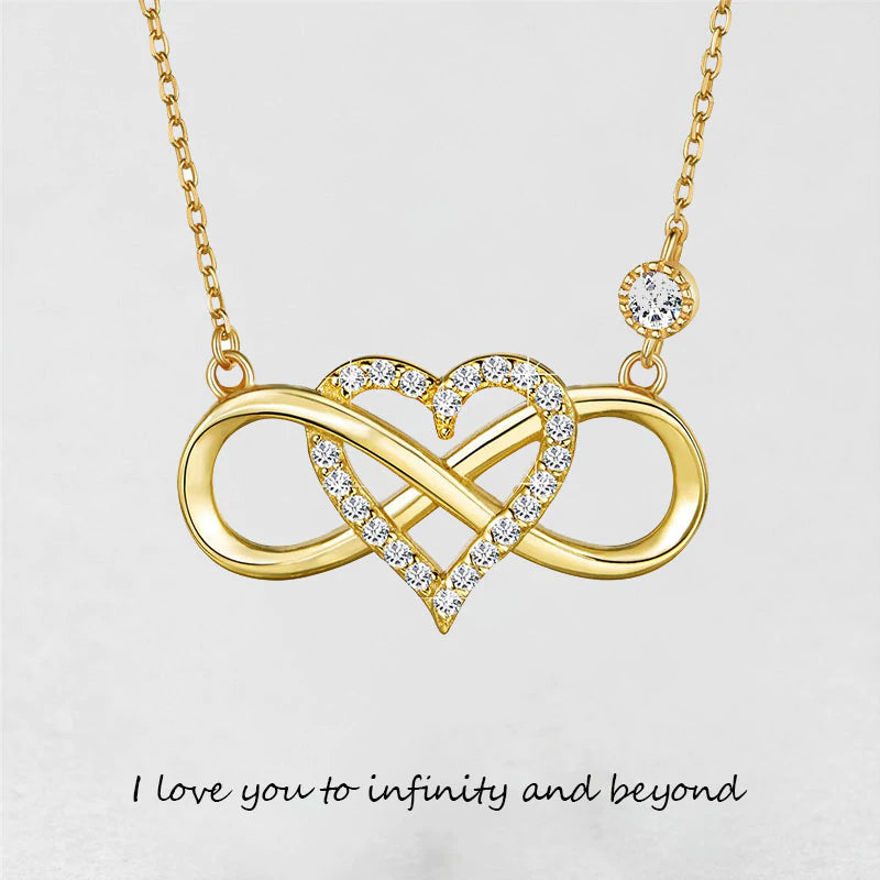 S925 Sterling Silver Infinity Love Necklace Necklaces Claire & Clara Gold 