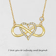 S925 Sterling Silver Infinity Love Necklace Necklaces Claire & Clara Gold 