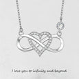 S925 Sterling Silver Infinity Love Necklace Necklaces Claire & Clara Silver 
