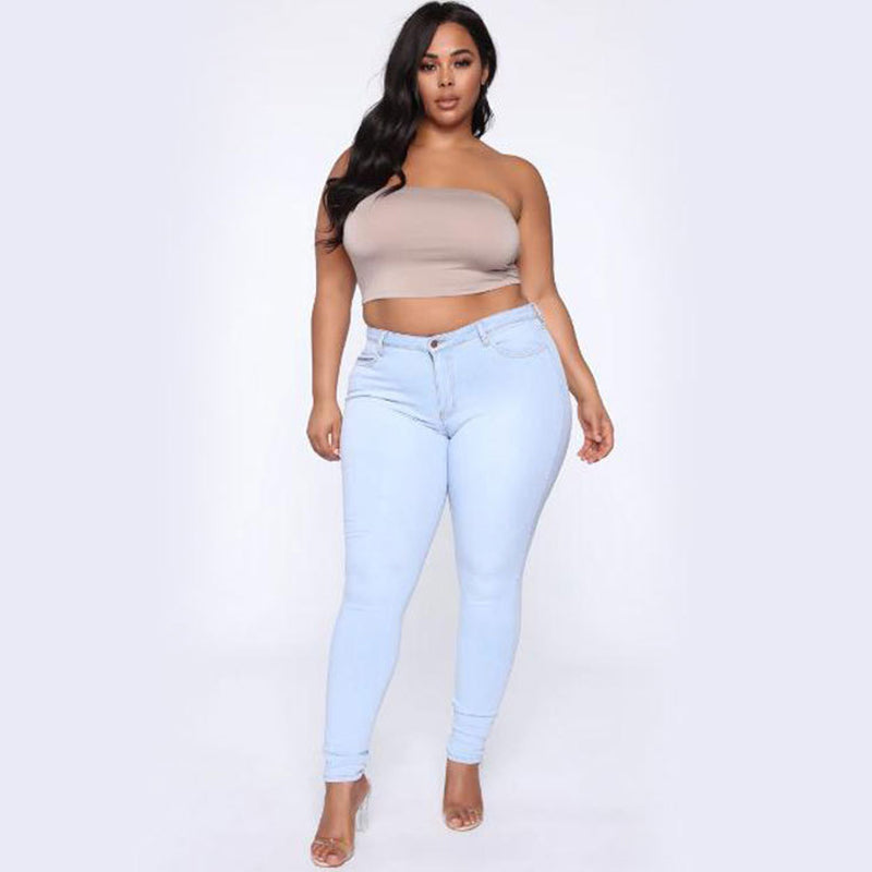 Sara Casual High Stretch Leggings Jeans Claire & Clara Light Blue S 
