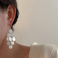 Shell Teardrop Tassel Earrings Earrings Claire & Clara 
