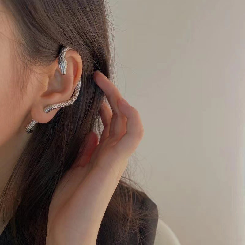 Silver Snake Clip Earring Claire & Clara 
