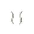 Simple Silver Wave Earrings Earrings Claire & Clara 