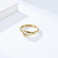 Simple Style Heart Diamond Ring Ring Claire & Clara 