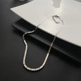 Small Cube Snake Bone Clavicle Necklace Necklace Claire & Clara Silver 