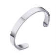 Smooth Stainless Steel C-shaped Bracelet Bracelets Claire & Clara 