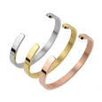 Smooth Stainless Steel C-shaped Bracelet Bracelets Claire & Clara 