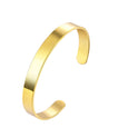 Smooth Stainless Steel C-shaped Bracelet Bracelets Claire & Clara Gold 