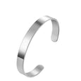 Smooth Stainless Steel C-shaped Bracelet Bracelets Claire & Clara Silver 