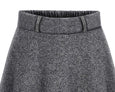 Solid Color Winter Pleated Woolen Skirt Bottoms Claire & Clara 