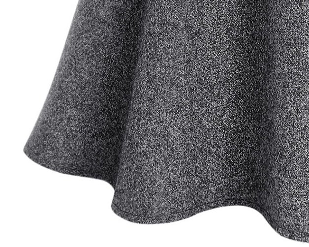 Solid Color Winter Pleated Woolen Skirt Bottoms Claire & Clara 