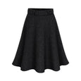 Solid Color Winter Pleated Woolen Skirt Bottoms Claire & Clara US 2 Black 