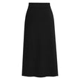 Solid Color Wool Slit High Waist Long Skirt Bottoms Claire & Clara Black US 2 