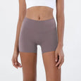 Sophia High Waist Elasticity Breathable Fitness Short Bottoms Claire & Clara Purple Grey S 